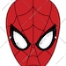 Spider Man Face Mask, Birthday Party, Digital Paper Mask, SVG, Files