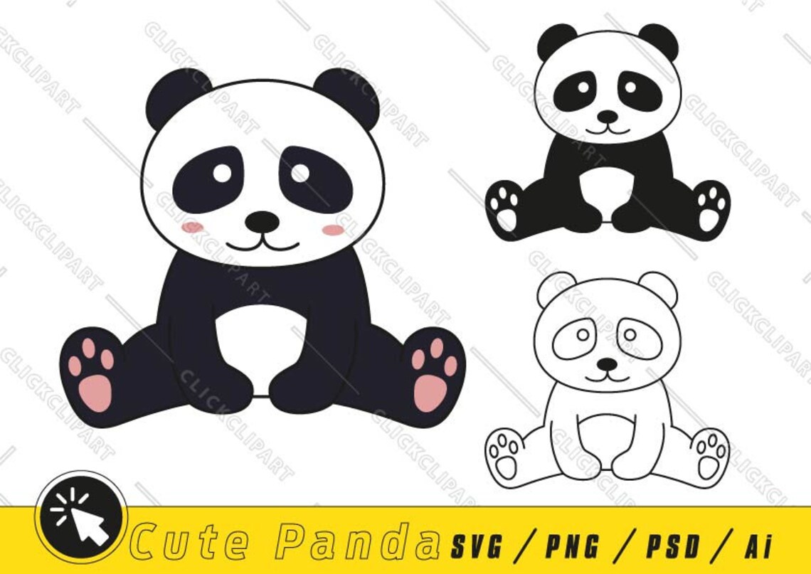 Cute Panda SVG Baby Panda PNG Panda Svg Designs Panda - Etsy