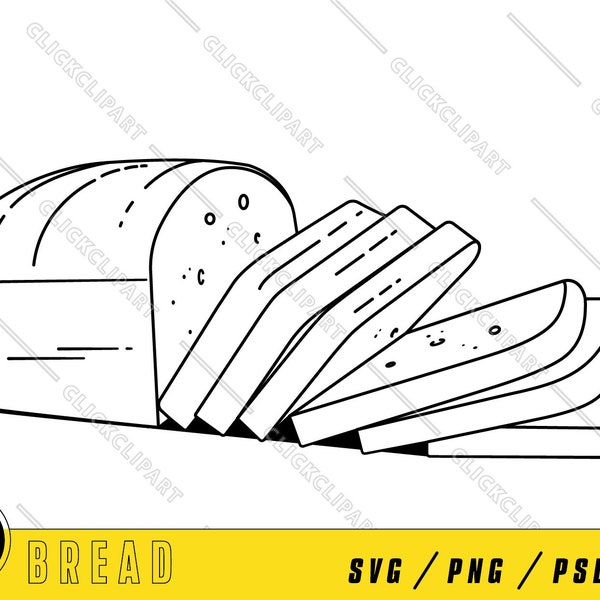 Bread SVG | Bread PNG | Toast Clipart | Bakery Svg | Food Svg | Breakfast | Doodle | Line Art | Cut Files | Svg Files | Svg Files for Cricut
