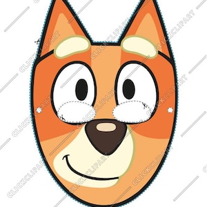 Bingo Mask, Cartoon, Birthday Party, Digital Paper Face Mask, SVG, files for cricut