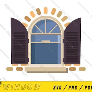 Arch Window SVG | Window PNG | Window Frame Svg | Cut Files | Architecture Svg | Clipart | Digital Download | Cartoon | Svg Files for Cricut