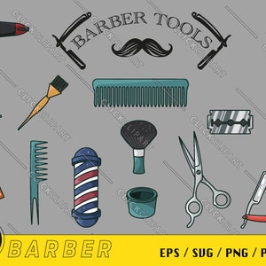 Friseur-Logo-Design | Friseurladen-Dekor | Friseur SVG | Friseur Svg | SVG-Bundle | SVG-Dateien | Dateien ausschneiden | ClipArts