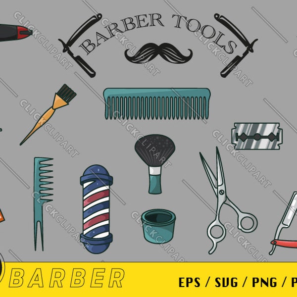 Barber Logo Design | Barber Shop Decor | Barber SVG | Hair Stylist Svg | Svg Bundle | SVG Files | Cut Files | Clipart | Svg Files for Cricut