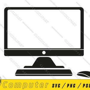 Computermonitor SVG | Computer-PNG | Computer-Clipart | Schattenbild | Maus | Tastatur | Instagram-Symbole | Dateien ausschneiden