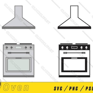 Herd SVG | Herd PNG | Herd Clipart | Backofen Küche | Haushaltsgerät | Strichzeichnungen | Silhouette-Svg | Dateien ausschneiden