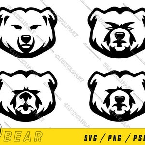 Bärenkopf SVG | Bär PNG | Bär Clipart | Papa Bär | Bären-Silhouette | Datei ausschneiden | Tier Svg | Logo | T-Shirt-Designs