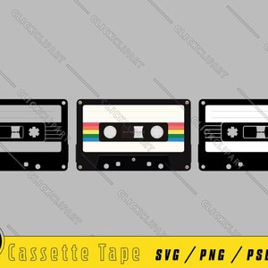 Cassetta SVG | Cassetta | Cassette | SVG retrò vintage | Sagoma | Clipart | Download istantaneo | File SVG per Cricut