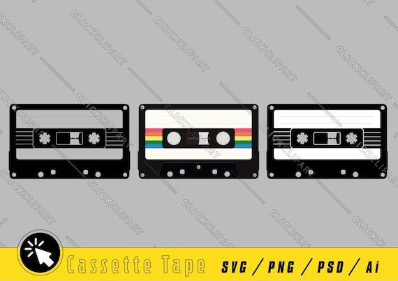 Vintage Cassette Tape SVG | Retro Clipart (Instant Download)