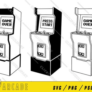 Machine d'arcade SVG | SVG de jeu | SVG de joueur | Armoire d'arcade | Svg de jeu vidéo | Pacman Svg | Clipart | Fichiers Svg pour Cricut