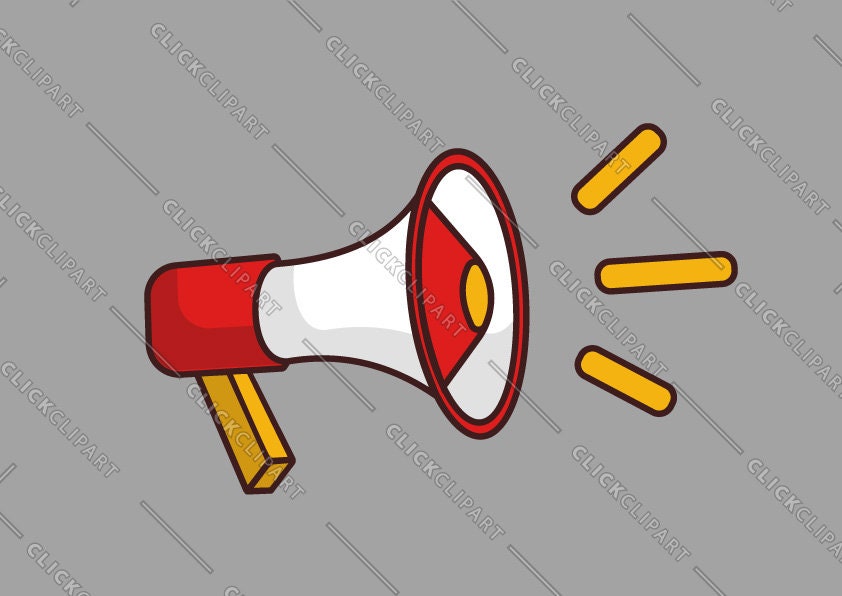 Megaphone SVG Cheer PNG Cheer Megaphone Clipart - Etsy