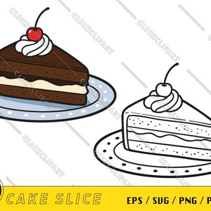 Cake Slice SVG | Cake PNG | Dessert Clipart | Bakery Svg | Food Svg |  Cut Files | Svg Files | Business Cartoon Logo | Svg Files for Cricut