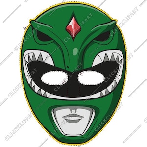 Power Ranger grün, Geburtstagsparty, digitale Papier Gesichtsmaske, SVG, Dateien für Cricut