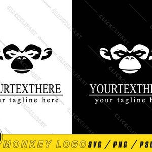 Vector logo set with Monkey. suitable for company logo, print