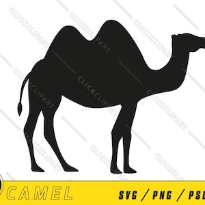 Camel Silhouette SVG | Camel Clipart | Camel PNG | Camel Art | Desert Animal | Cut Files | Svg Files | Cartoon Logo | Svg Files for Cricut