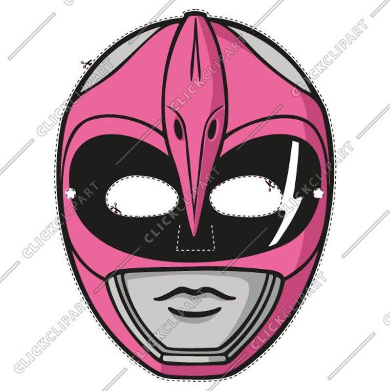 Power Rangers Pink Rangers Face Pink Power Ranger - Etsy