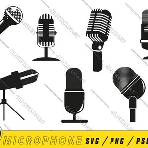 Mikrofon SVG | Mikrofon PNG | Mikrofon-Clipart | Jahrgang | Silhouette-Svg | SVG-Bundle | Musik Svg | Dateien ausschneiden