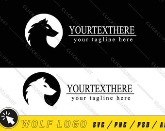 Wolf Logo SVG | Business Logo | Silhouette Svg | Graphic Design | Modern Logo Design | Editable Logo | Logo Branding | Svg File for Cricut