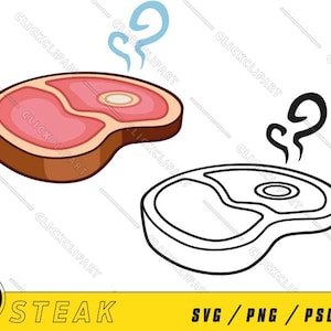 Rundvlees SVG | Rundvlees PNG | Rundvlees Clipart | Vlees | Biefstuk | Barbecue | Grill | Grillen | Eten | Cartoon-logo | Vector