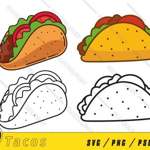 Tacos SVG | Taco-SVG | Mexikanische SVG | Taco Dienstag Svg | Dateien ausschneiden | Cinco de Mayo-Svg | Lebensmittel-Clipart