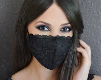 Designer Face Mask/Lace Face Mask/Satin Face Mask/Sexy Face Mask/Cotton Face Mask/Washable Face Mask/Wedding Face Mask/Fashion Face Mask