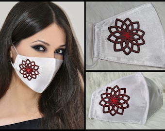 Mandala Face Mask/Satin Face Mask/Unique Face Mask/Fashion Face Mask/Reusable Face Mask/Gift For Her/Handmade/Special Mask/Custom face mask