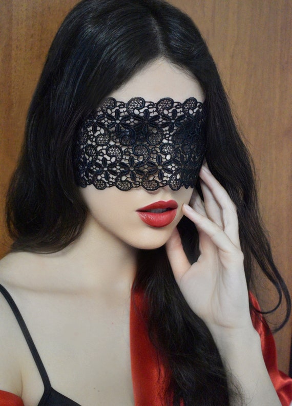 Lace Eye Mask/sexy Blindfold/bdsm Fetish Mask/masquerade Face 