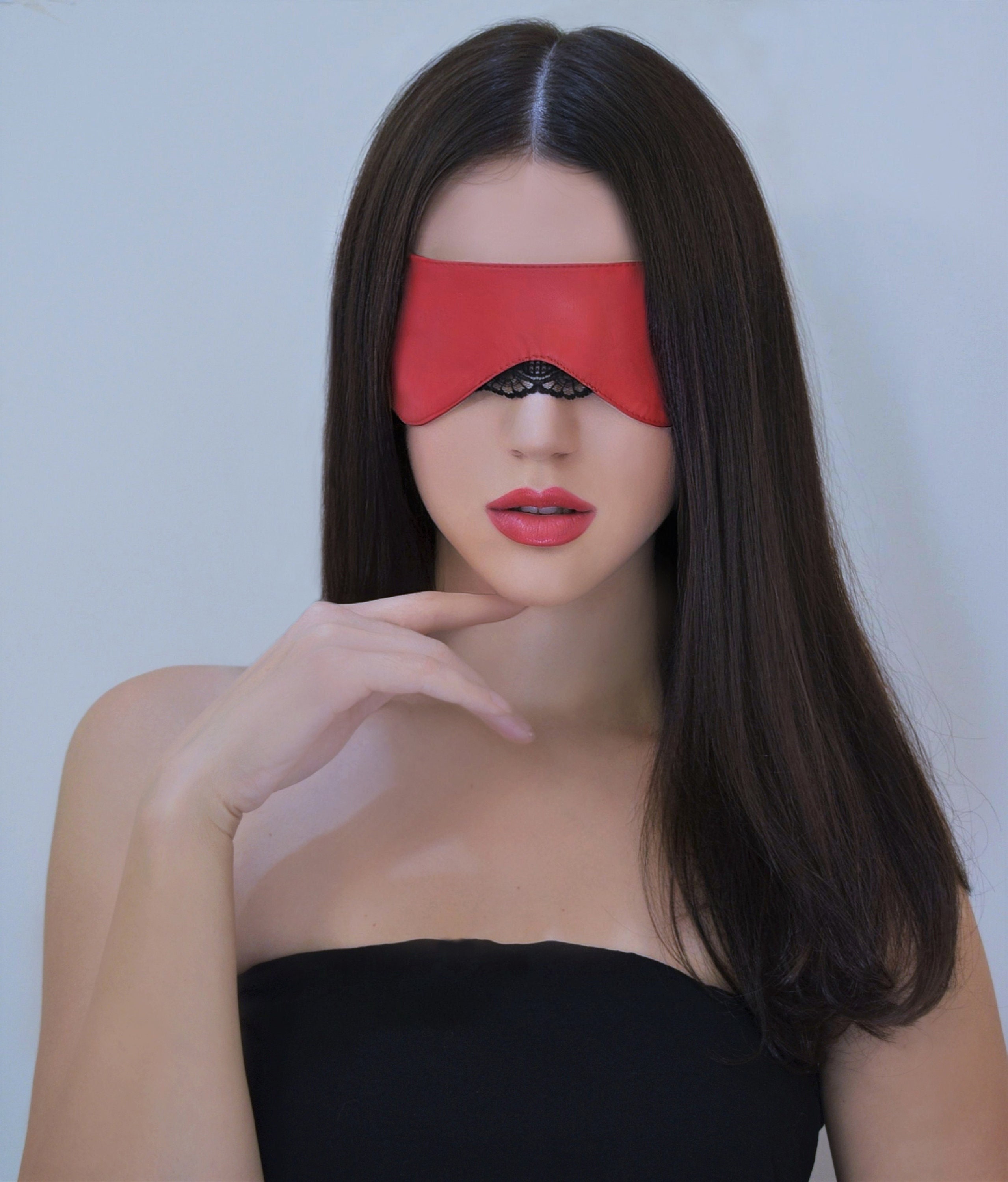 Soft Blindfold Vegan Leather Blindfold BDSM Blindfold Sex -  Portugal