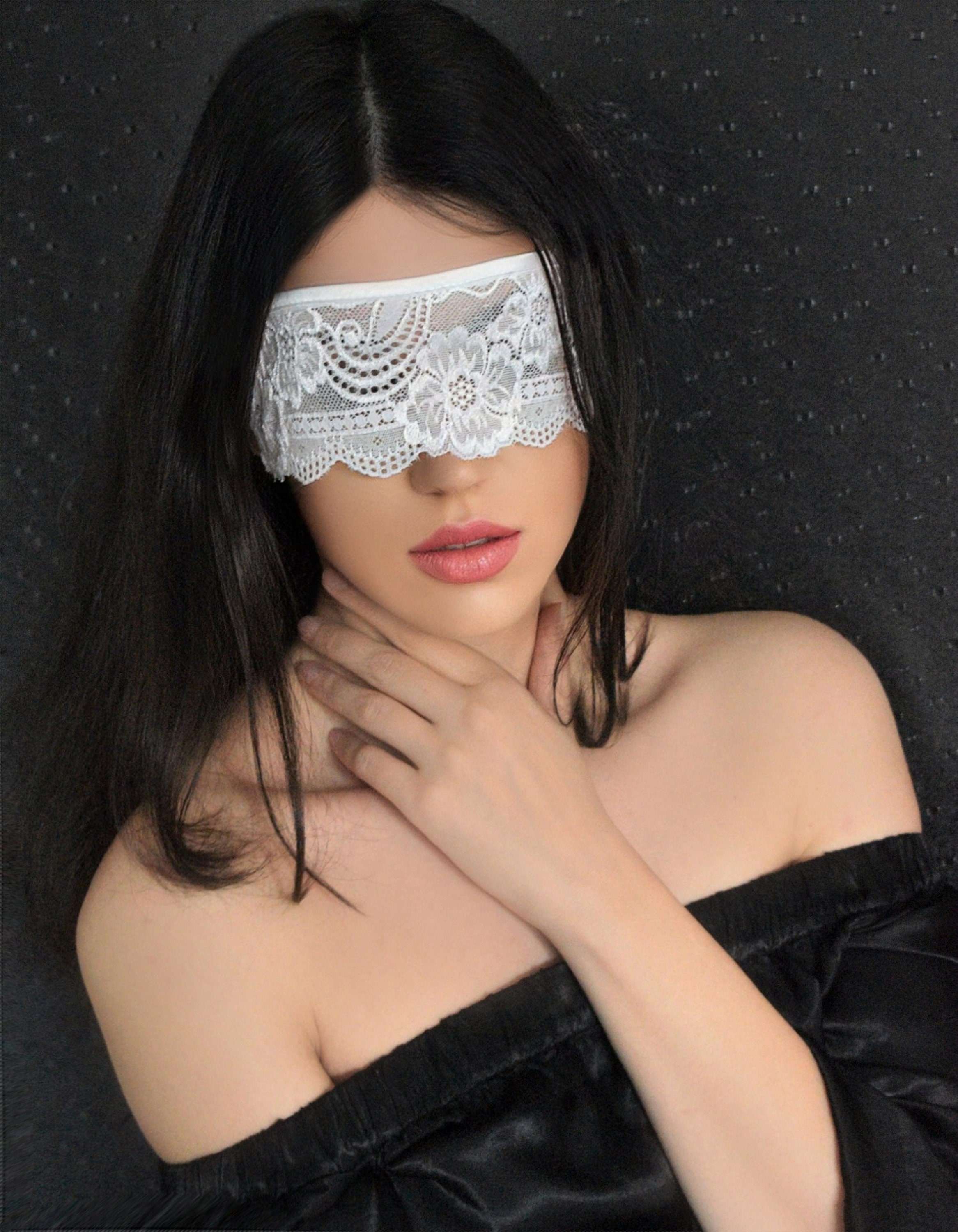 White Lace Blindfold Mask/ Sexy Eye Mask/ Kinky/ Seductive/ 