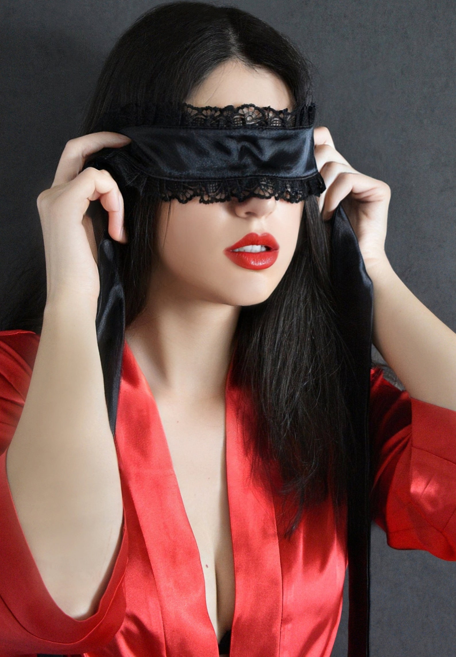Extasis Mask Satin Eye Mask/ BDSM Blindfold/ Sexy Face Mask/ Masquerade Mask/fetish ...