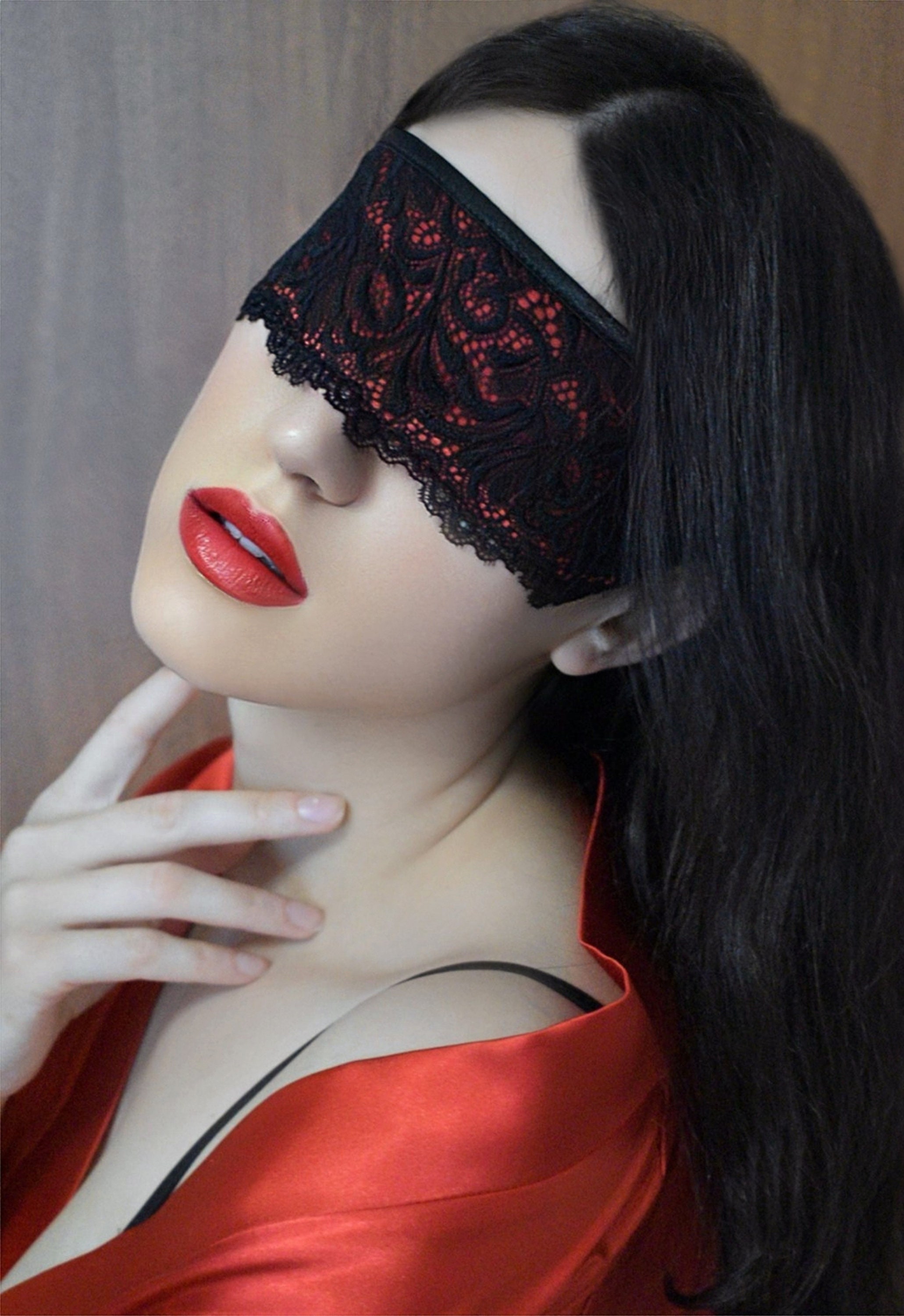 Darkest Hour Lace Hood, Sexy Blindfold Mask 