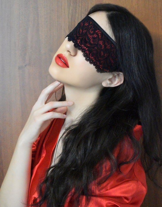 Lace Eye Mask/sexy Blindfold/bdsm Fetish Mask/masquerade Face 