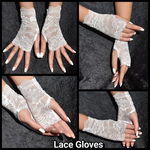 Lace Face Mask / Satin Face Mask / Bridal Face Mask / Wedding Face Mask/ Lace Gloves/ Wedding Gloves/ Bridal Gloves/ Fingerless Hand Gloves/ image 9