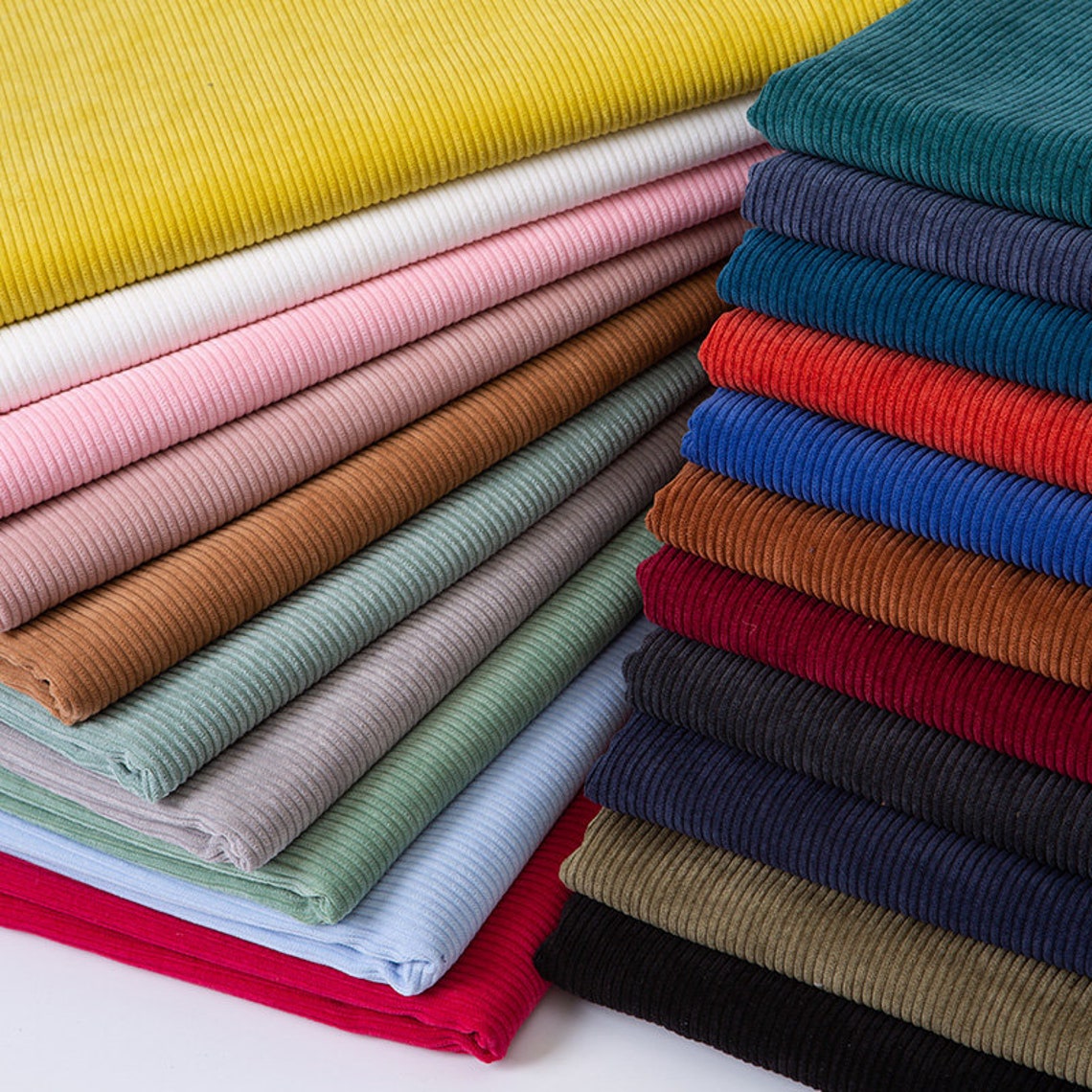 8 Wale Corduroy Fabric Soft Corduroy Solid Color Corduroy Etsy