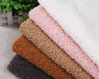 Teddy Plush Fabric, Teddy Fleece Fabric, Sherpa Fabric, Sherpa Fleece, Upholstery Fabric, By The Half Yard