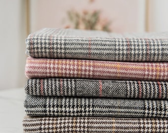 Plaid Woolen Fabric, Faux Wool Fabric, Coat Fabric, Autumn Winter Fabric, Woollen Fabric, Apparel Fabric, By The Half Yard