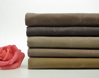 Waxed Canvas Fabric, Hand Waxed Cotton Canvas Fabric, 8oz Waxed Canvas Fabric for Bags, Apparel and Decor, Sold by the half yard