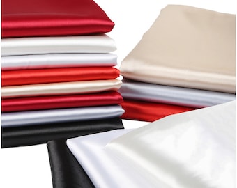 Stretch Charmeuse Satin Fabric, Soft Fabric, Shiny Satin, light Weight Satin, Many Colors, By the Yard