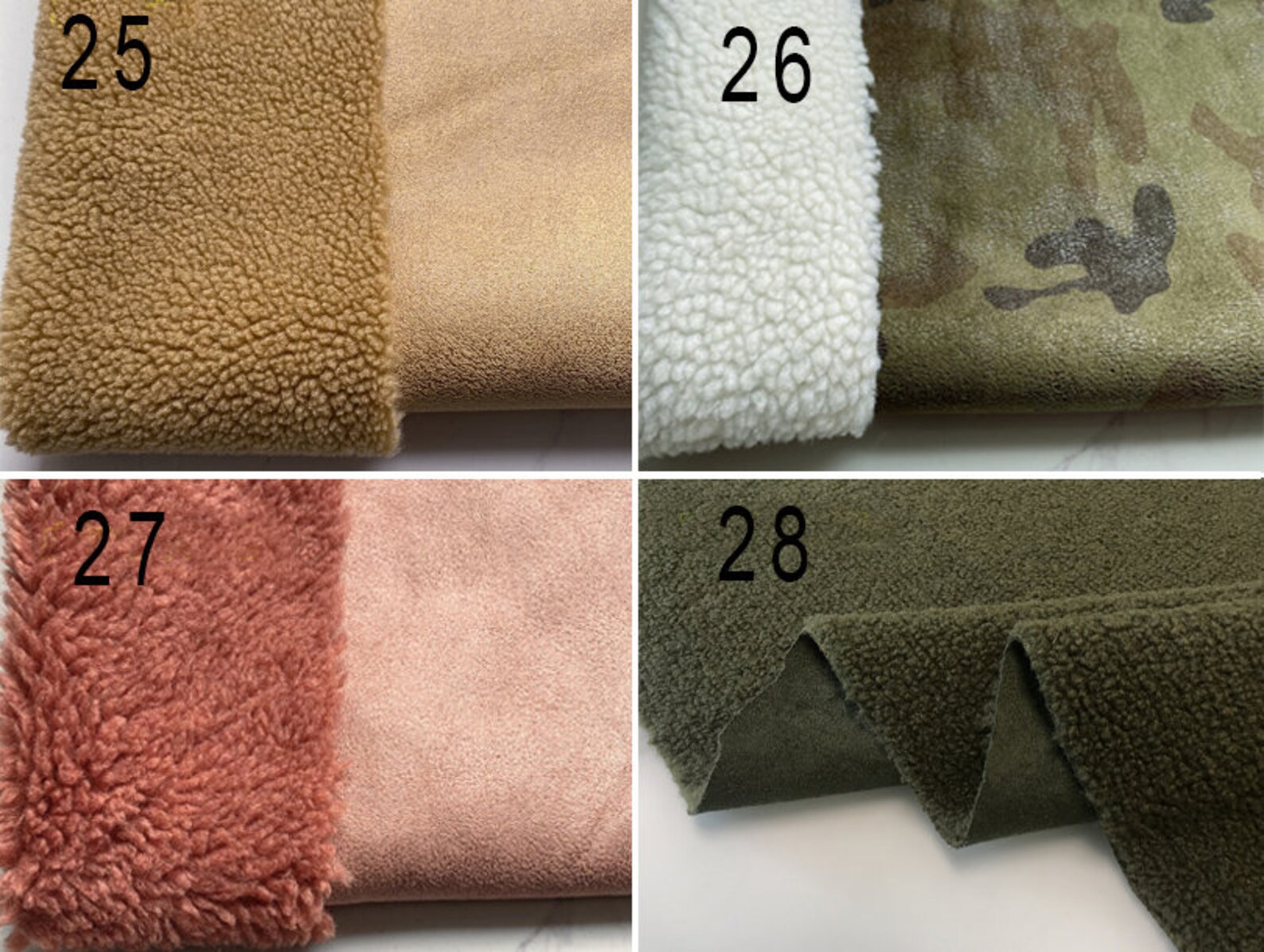 Bonded Sherpa Fabric Faux Suede Fabric Faux Fur fabric Faux Etsy