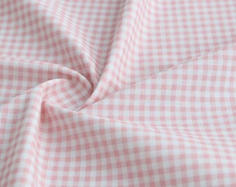 Cotton Floral Print Plaid Fabric- By The Yard- For Dresses- Handmade Sewing Crafts