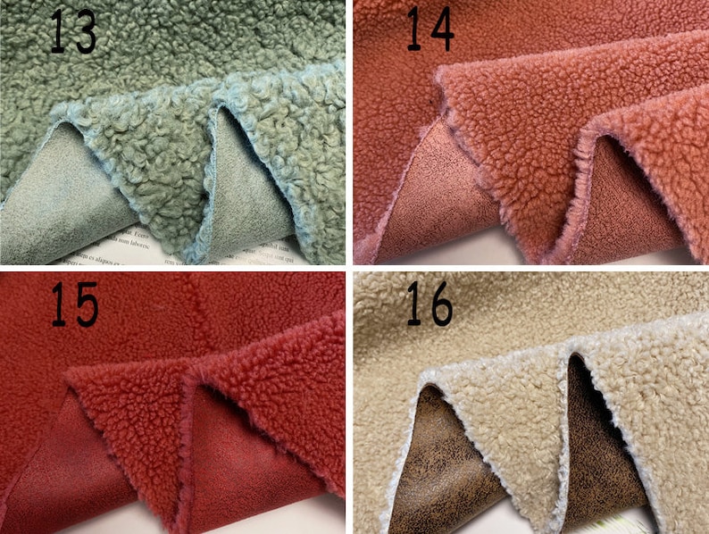 Bonded Sherpa Fabric Faux Suede Fabric Faux Fur Fabric Faux Etsy