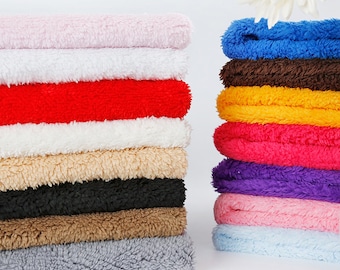 Lamb Wool Fabric, Lamb Faux Fur, Sherpa Fabric, Super Soft Fabric, Winter Plush Fabric, Warm Fabric, By The Half Yard