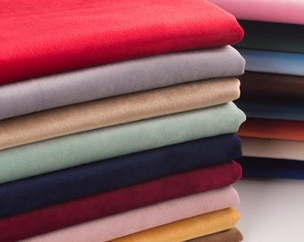 Solid Velvet Fabric- For Cushions- Sofa Covers- Curtains- Home Decor Sewing- Decoration- By the Half Yard