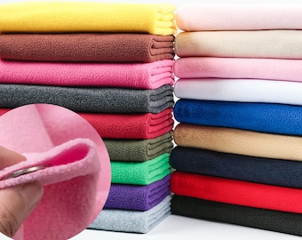 Solid Polar Fleece Fabric, Anti Pill Fabric, Short Plush Fabric, Soft Fabric, Blanket Fabric, Sewing Fabric By The Half Yard