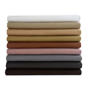 Colored Twill Fabric, 100% Cotton Fabric, Washed Cotton Fabric, Heavyweight Cotton Fabric, By the Half Yard