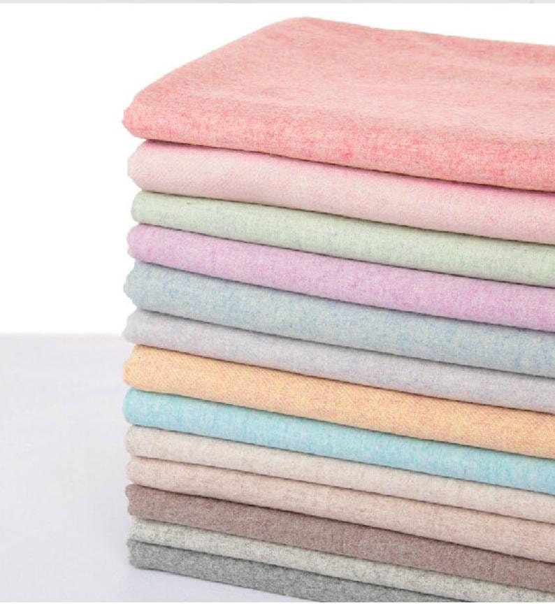 Flannel fabric Wool Flannel Fabric Wool fabric Winter Etsy