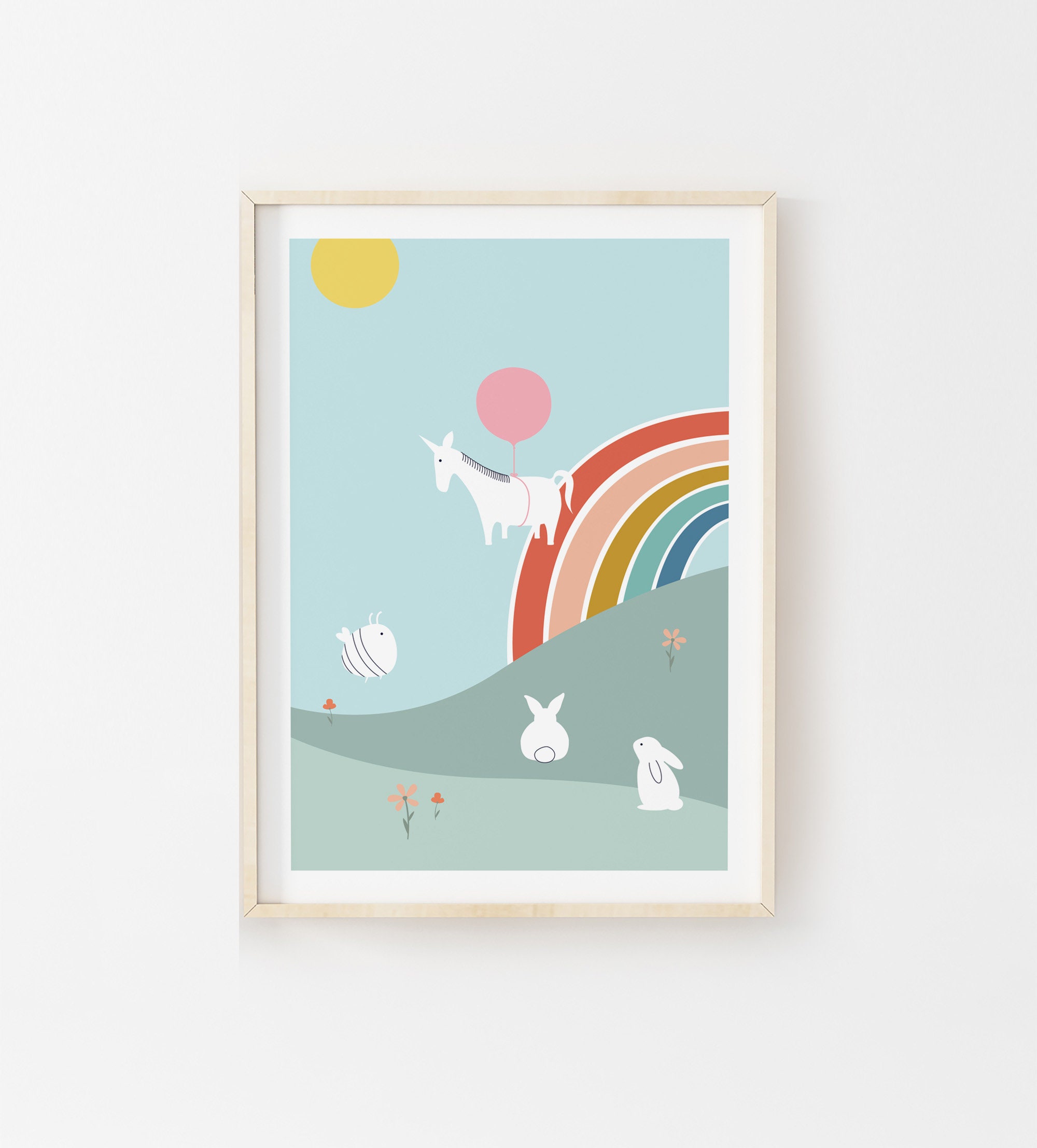unicorn story print the unicorn who wanted to fly over the