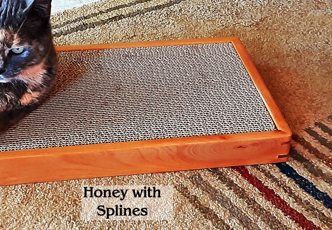 Cat Scratching Post Cat Scratching Box Solid Wood Etsy