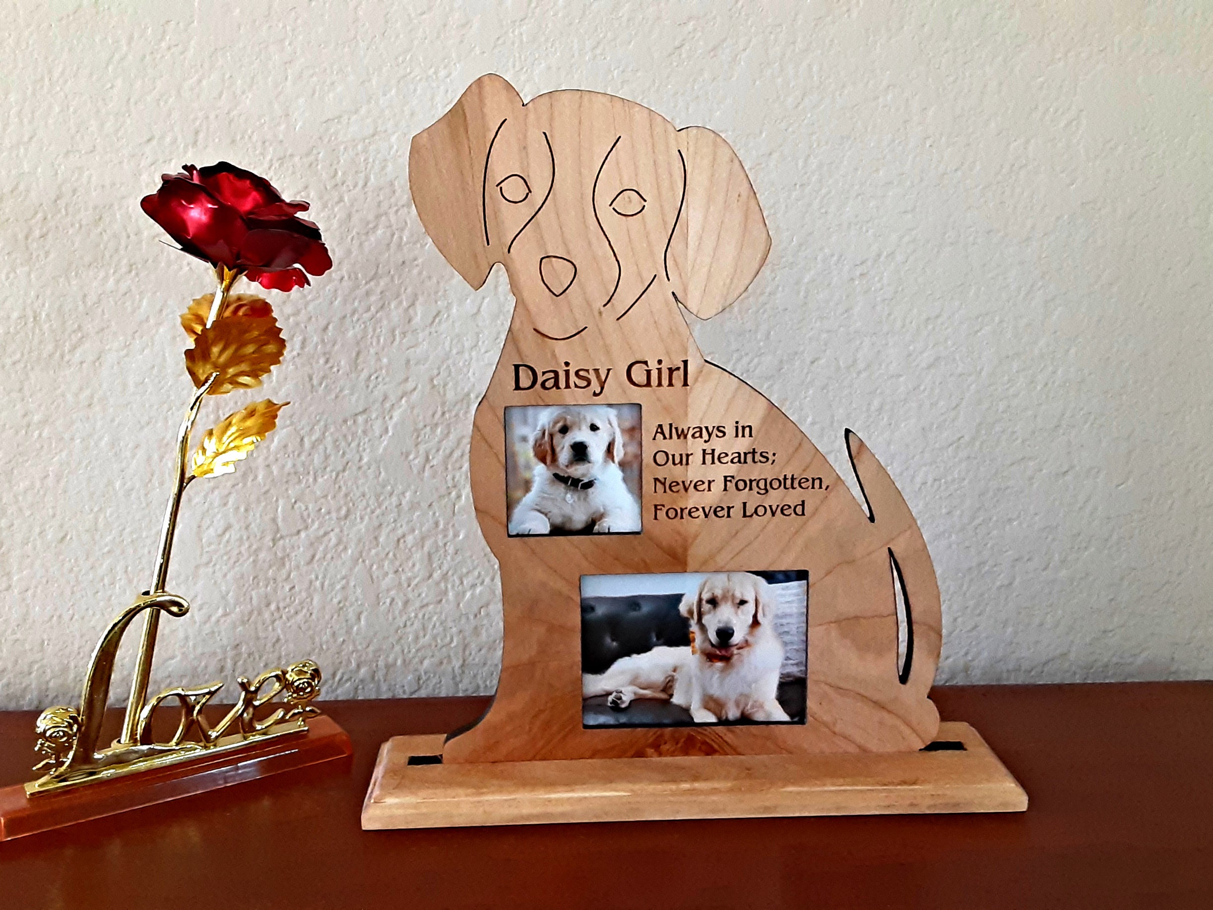 Personalized Dog Picture Frame HandCrafted Dog Shape Dog Etsy