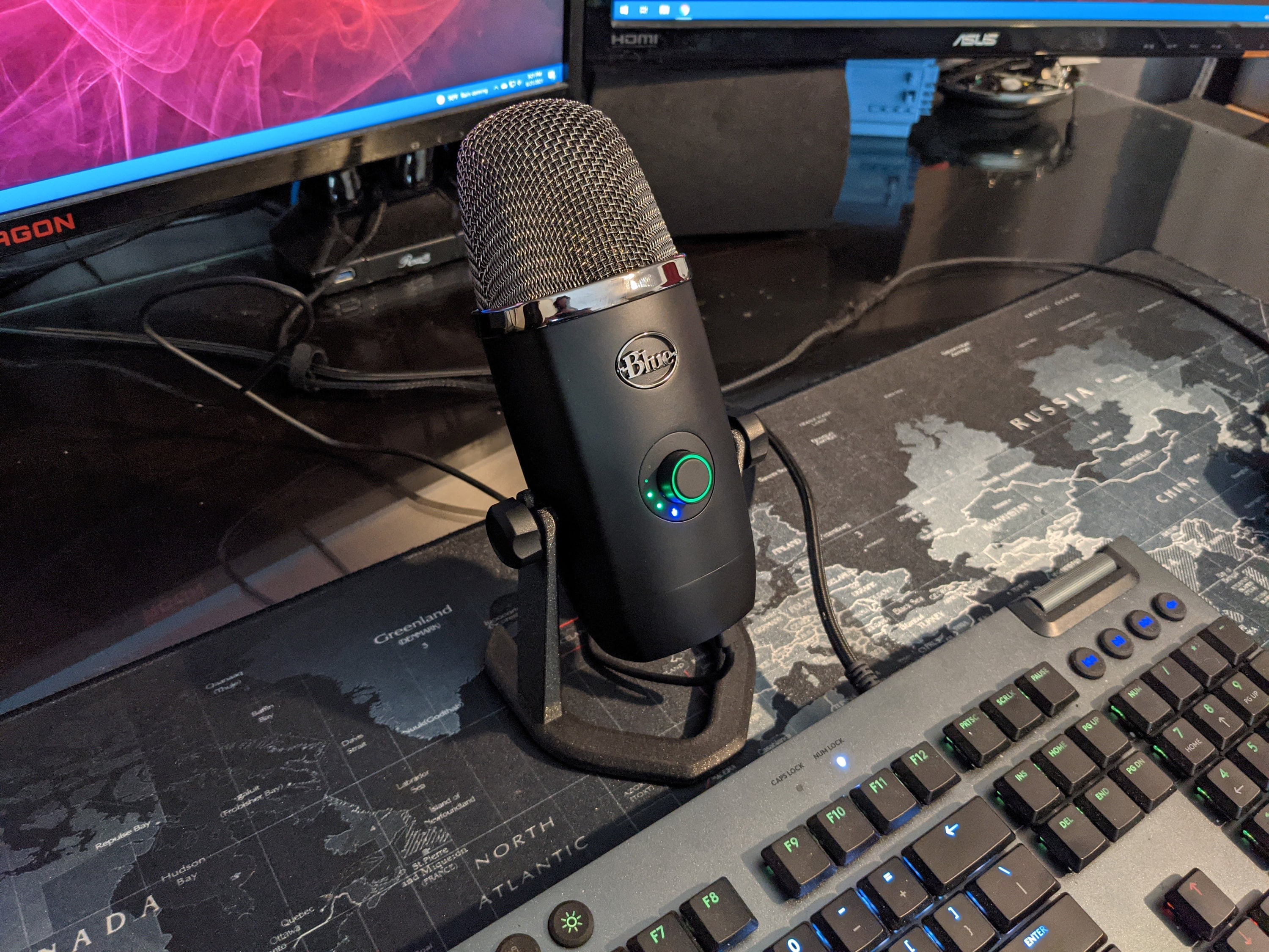 Neon Galaxy Blue Yeti Microphone Skin