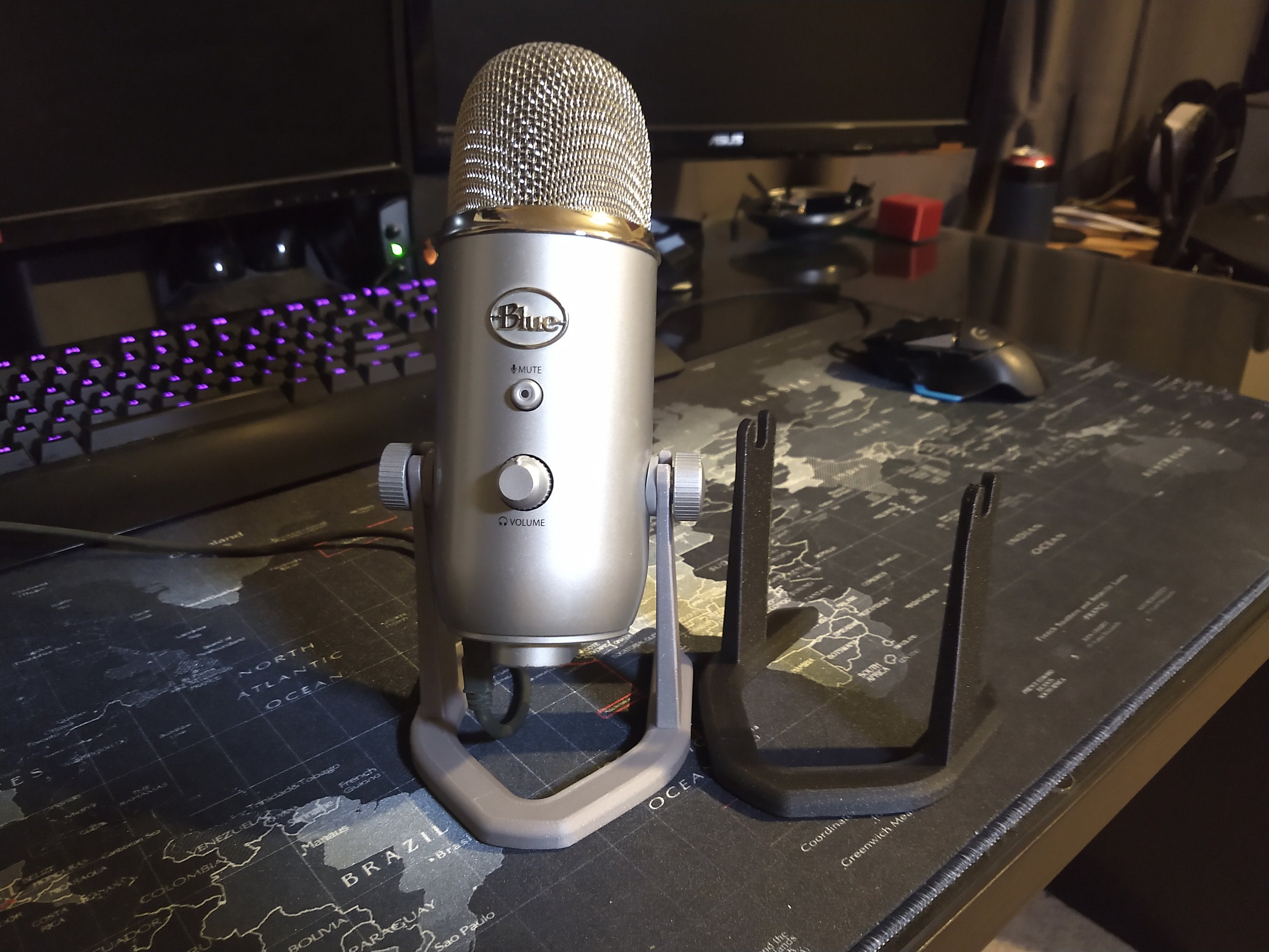 Blue Yeti Lowprofile Microphone Stand Etsy